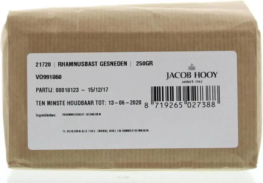 Jacob Hooy Rhamnusbast Gesneden 250g