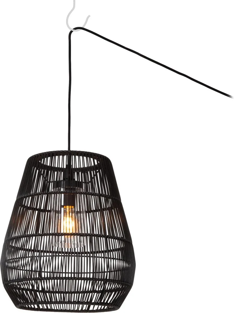 Lucide Nerida Hanglamp Ø35cm - 1xE27 - IP44 - Zwart