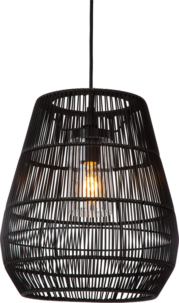 Lucide Nerida Hanglamp Ø35cm - 1xE27 - IP44 - Zwart