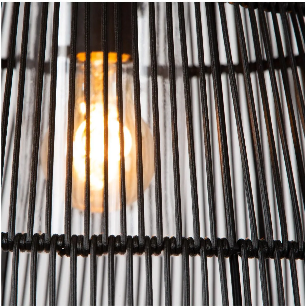 Lucide Nerida Hanglamp Ø35cm - 1xE27 - IP44 - Zwart