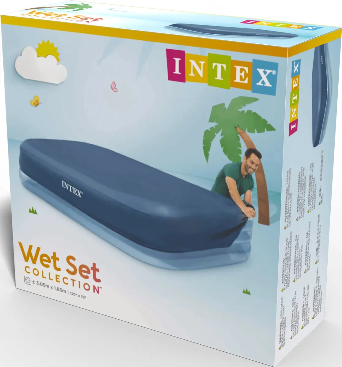 Intex Afdekzeil Rechthoekig 305x183cm - Donkerblauw
