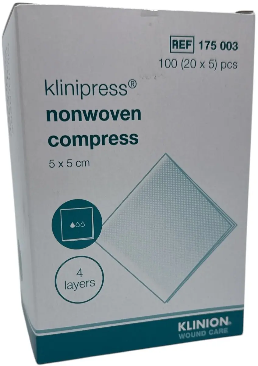 Klinion Non-Woven Compress 5x5cm Steriel