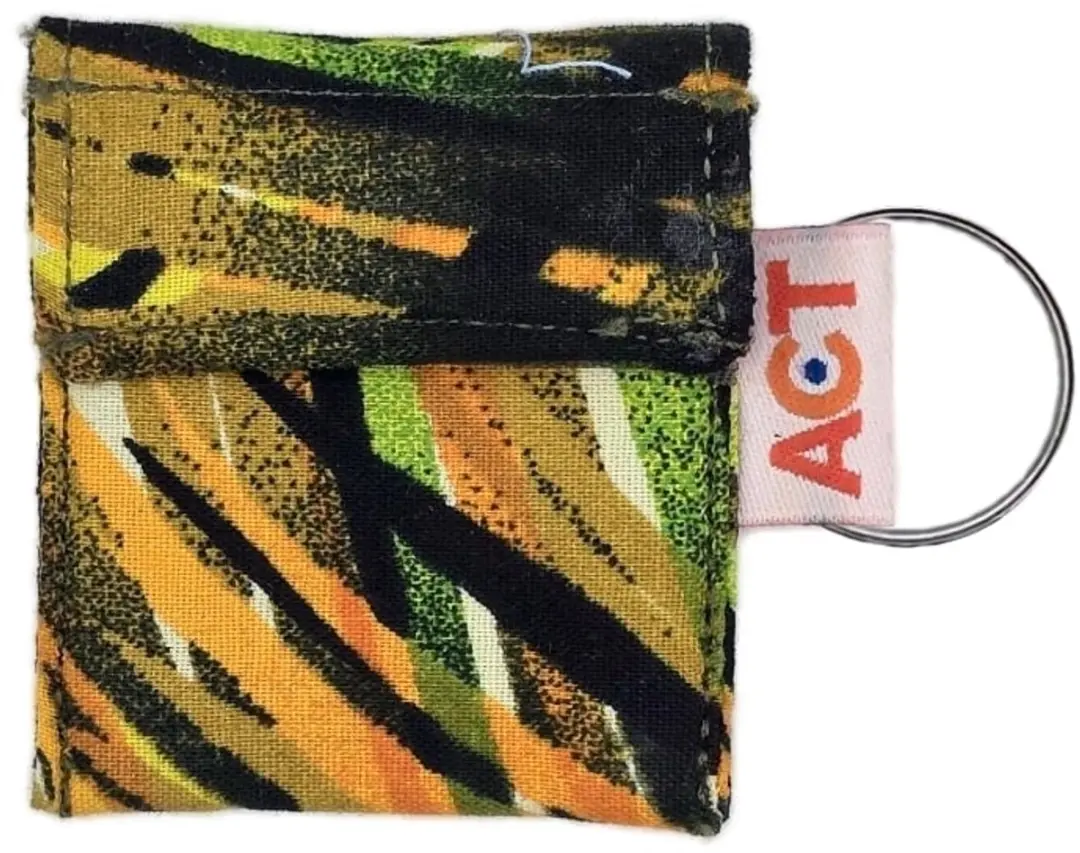 Kiss of Life CPR Masker Sleutelhanger - Geel/ Groen/ Zwart/ Oranje