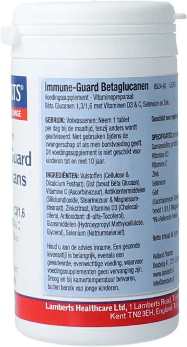 Lamberts Immune Guard Betaglucanen 60 Tabletten