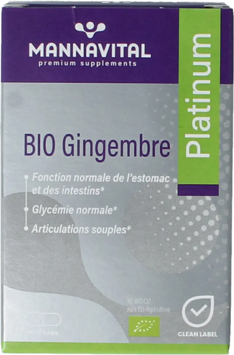 Mannavital Gember Platinum Bio Capsules - 90 Stuks