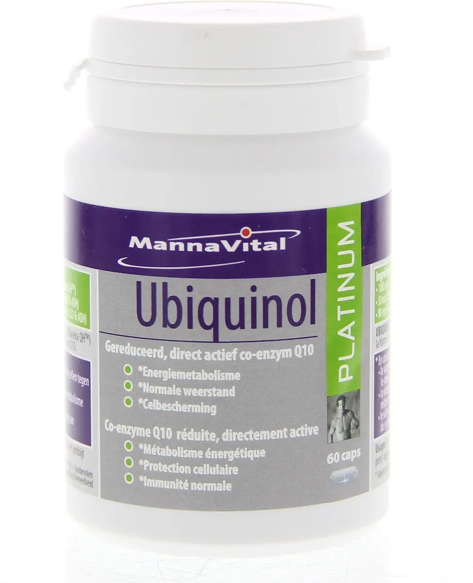 Mannavital Ubiquinol Platinum 60 Capsules - 60mg