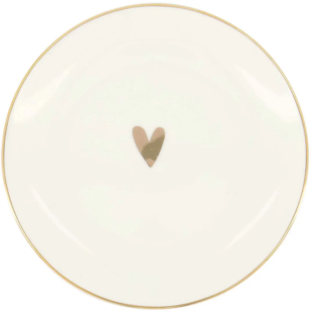 Zusss Cake Plate Heart Keramiek