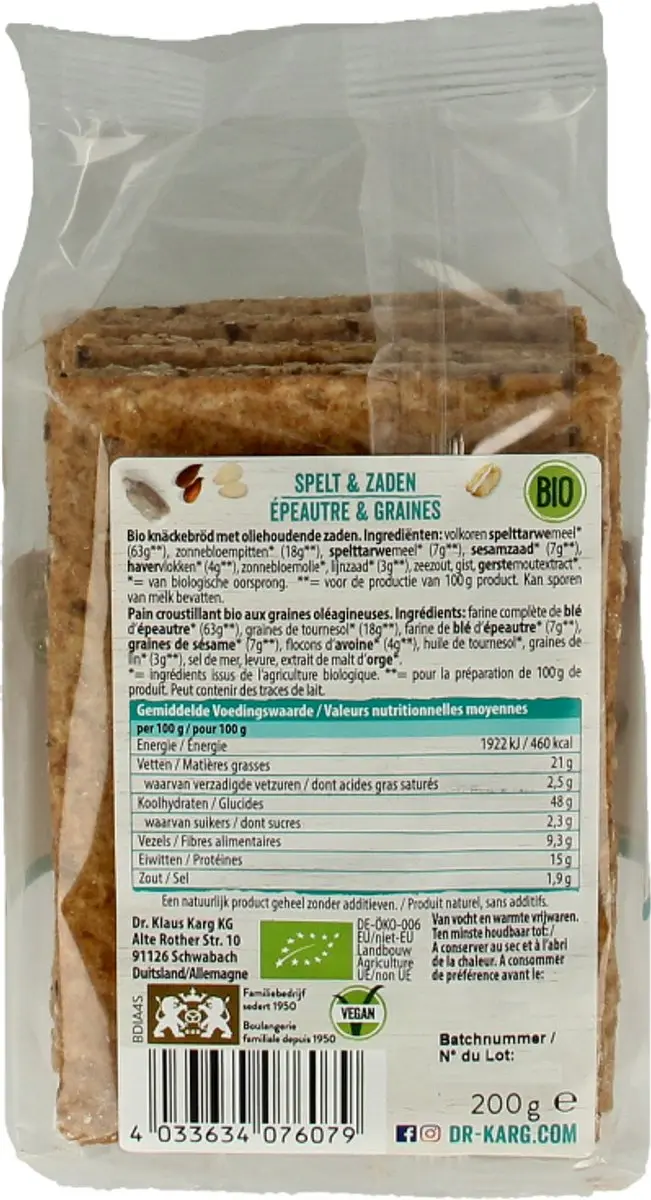 DR Karg Spelt Met Zaden 200g