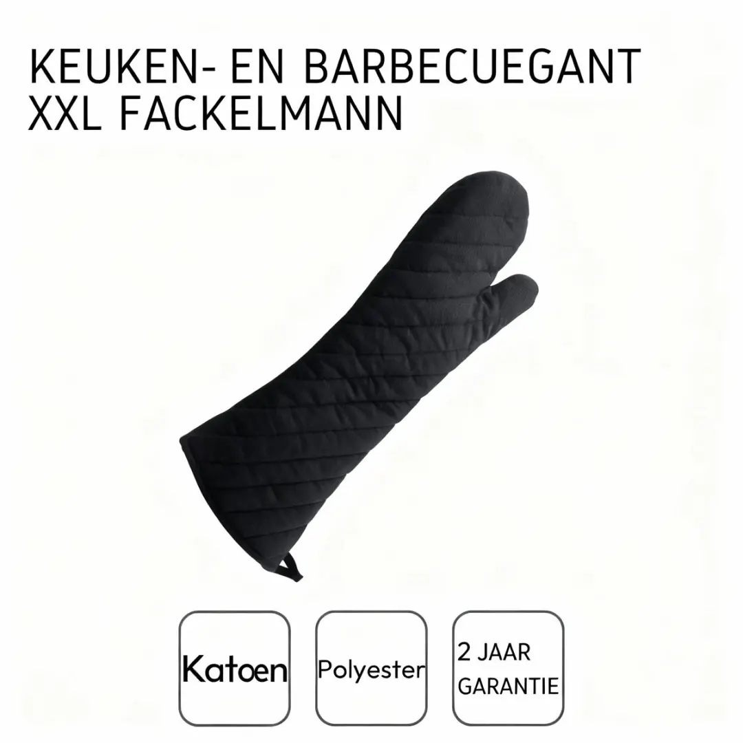 Fackelmann BBQ Handschoen XXL 48cm - Zwart