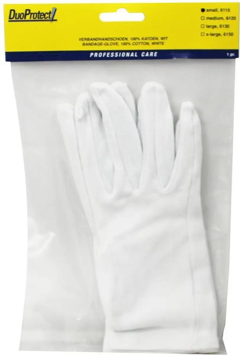 Duoprotect Handschoen Katoen S - 1 Paar - Wit