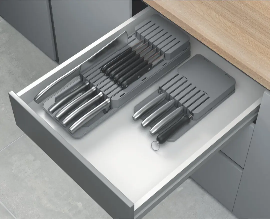 Metaltex Blade-Fit Messenblok 363225 - 15 Messen - Verstelbaar - Grijs