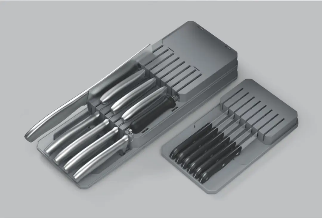 Metaltex Blade-Fit Messenblok 363225 - 15 Messen - Verstelbaar - Grijs
