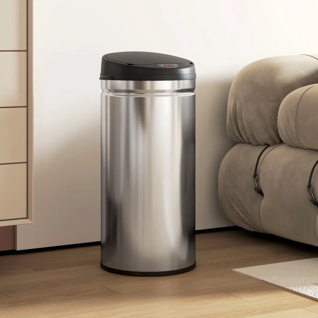 Homcom Sensor Prullenbak 42L - Zilver