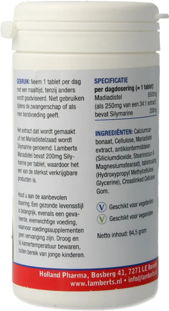 Lamberts Mariadistel 200mg Silymarin 90 Tabletten