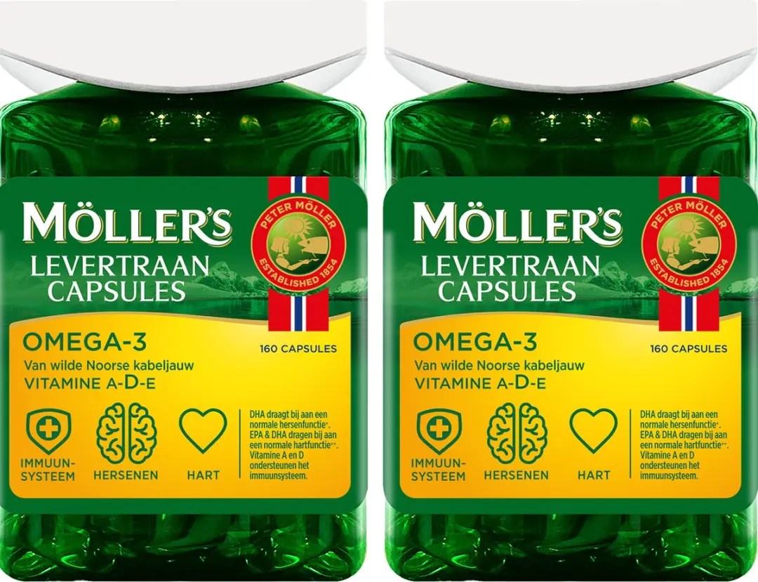 Mollers Omega-3 Levertraan 2x160 Capsules
