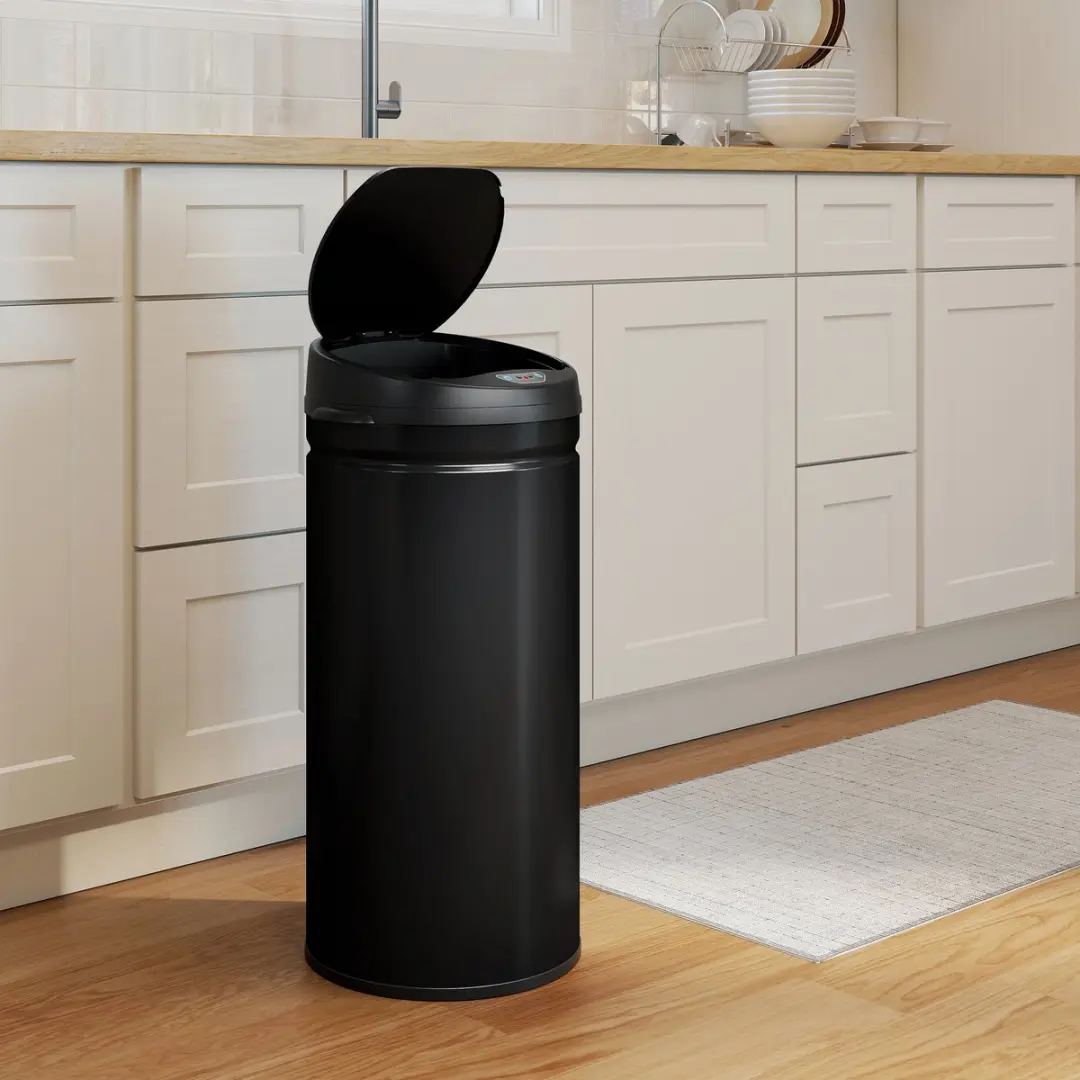 Homcom Sensor Prullenbak 42L - Zwart