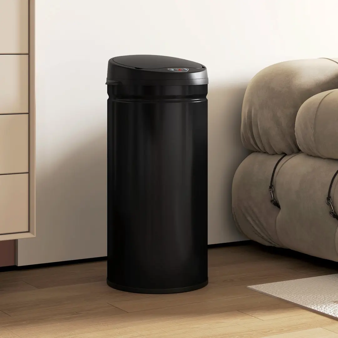 Homcom Sensor Prullenbak 42L - Zwart