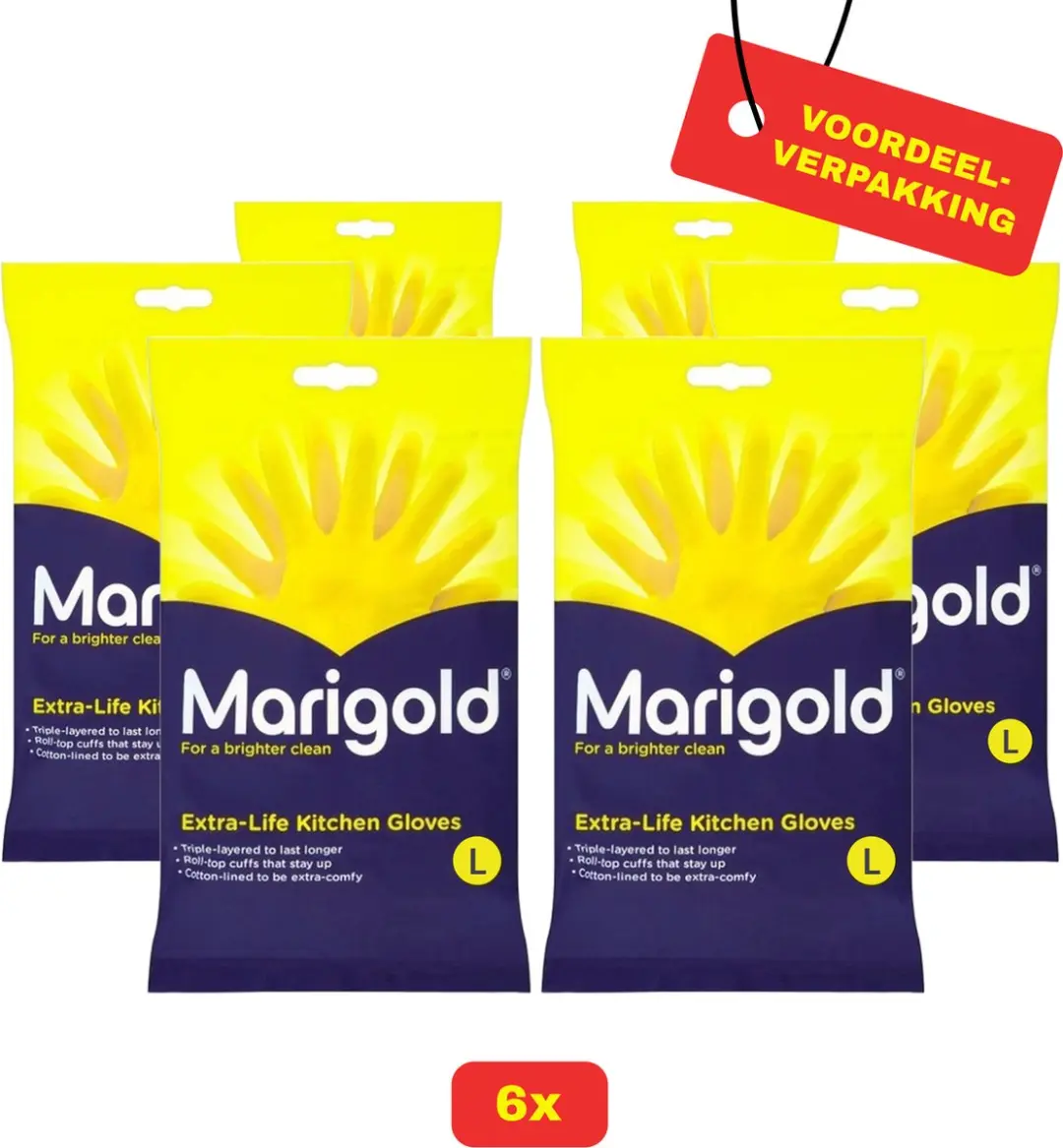 Marigold Huishandschoenen Extra Life Geel Maat L