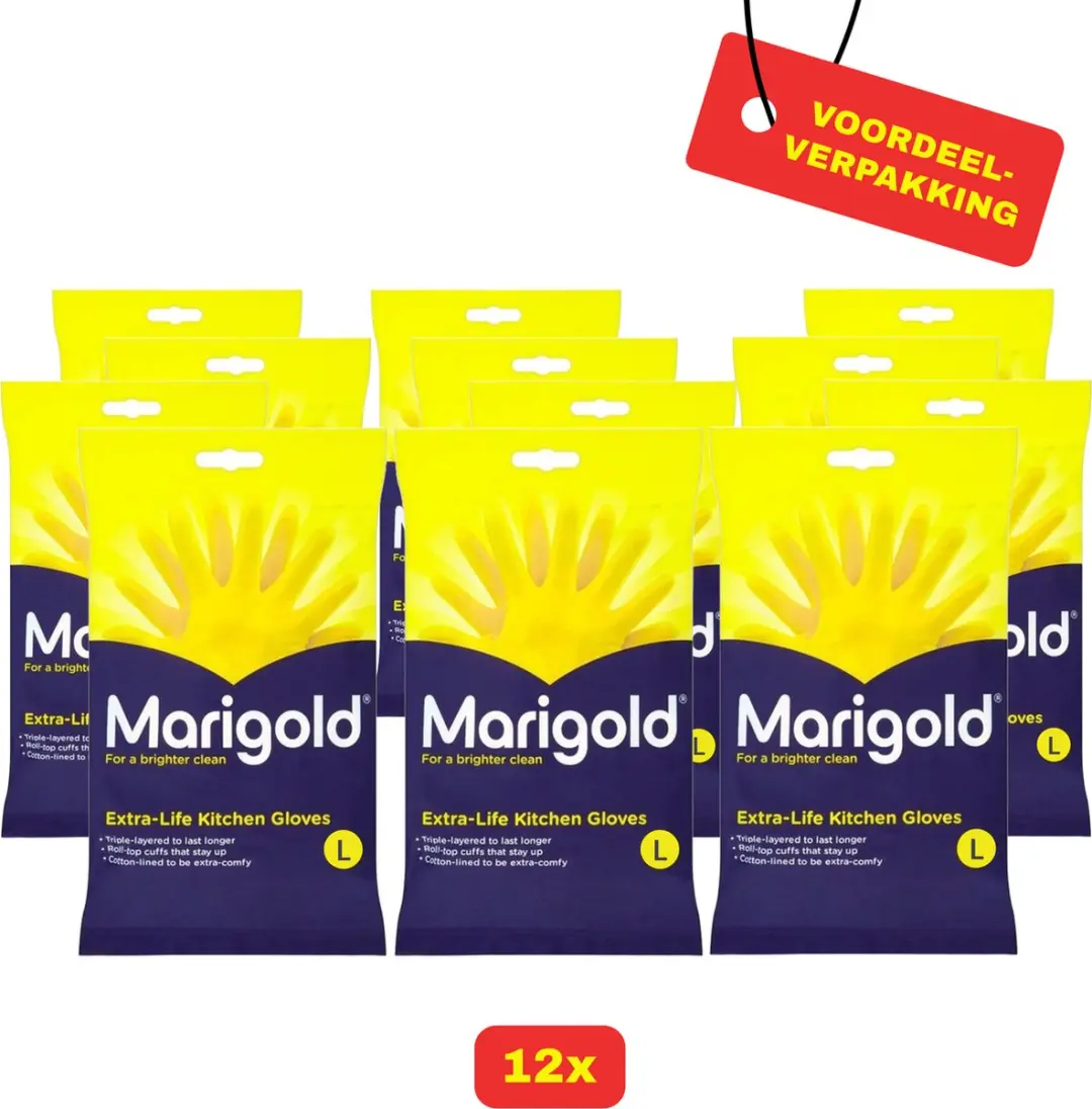Marigold Extra-Life Huishandschoenen Geel Maat L