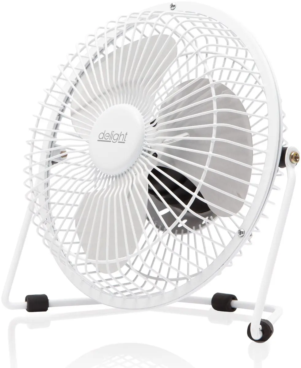Delight USB Mini Ventilator 18cm - Wit