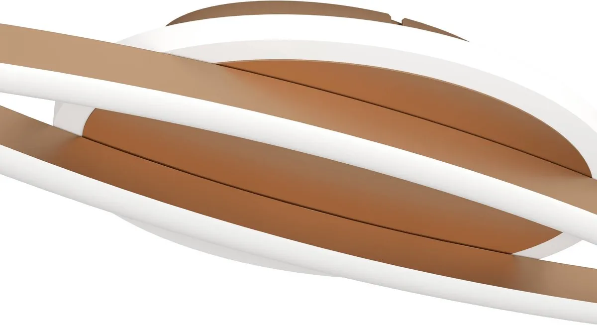 Eglo Lungolago Plafondlamp LED 74cm - Brons/Wit - Dimbaar