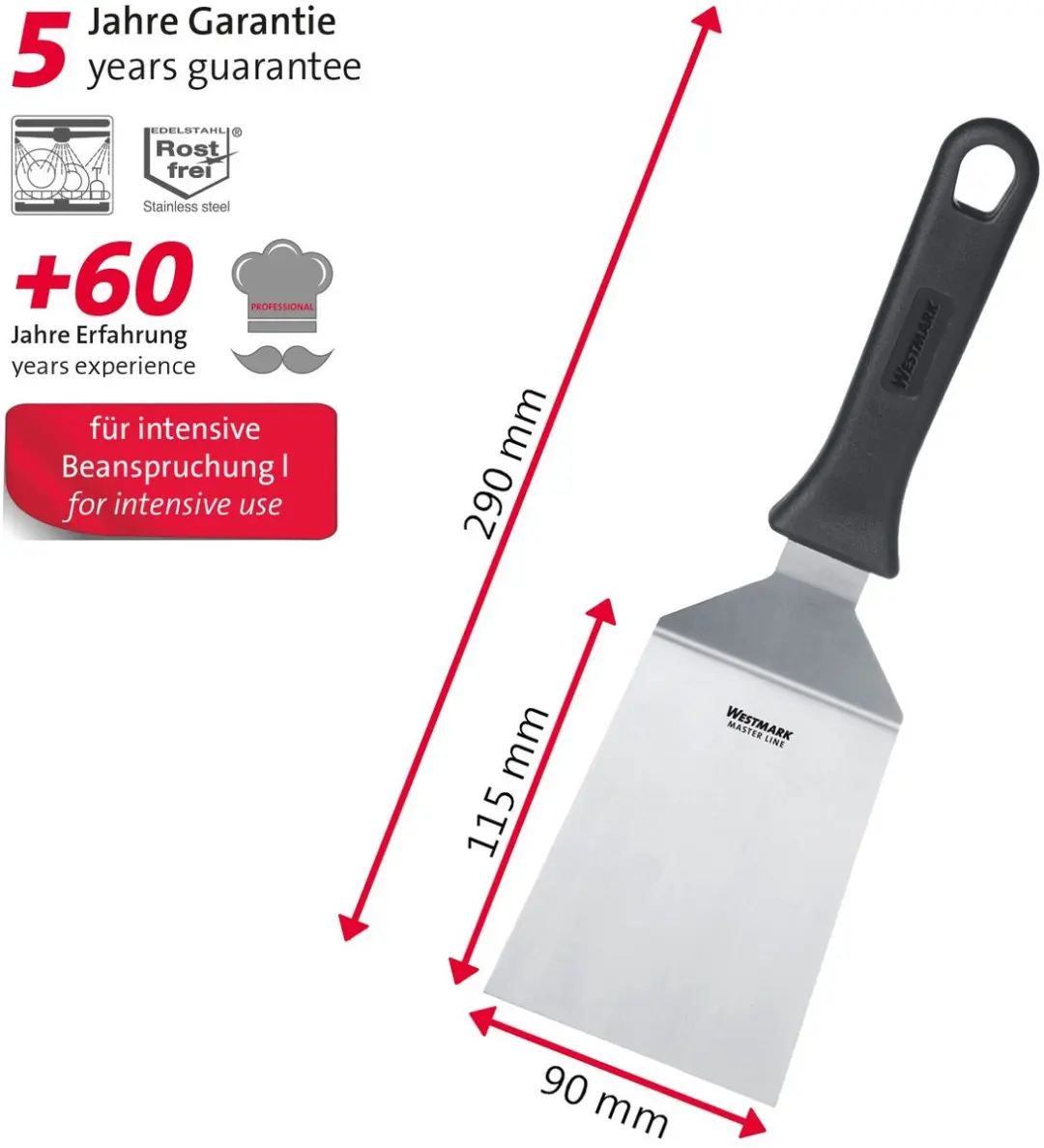 Westmark Master Line Turner/Grillspatels 2 Stuks - 29cm - Roestvrij staal
