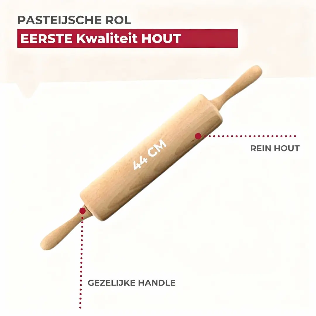 Zenker Wood Edition Houten Deegroller 25cm - Ø6cm