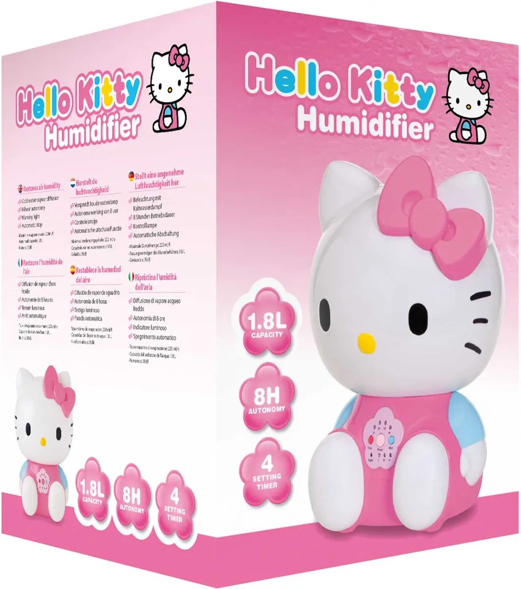 Lanaform Hello Kitty Luchtbevochtiger LA120116 - Roze - afbeelding 6 van 6
