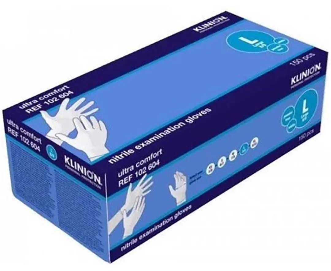 Klinion Nitril Handschoenen L - Wit - 150 Stuks