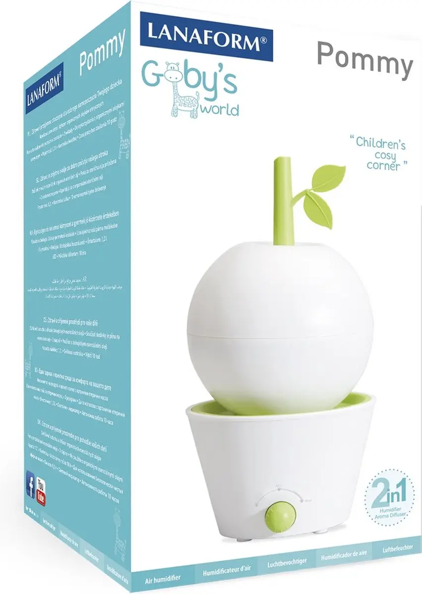 Lanaform Pommy LA120120 Luchtbevochtiger 15m² - 1.2L - Wit