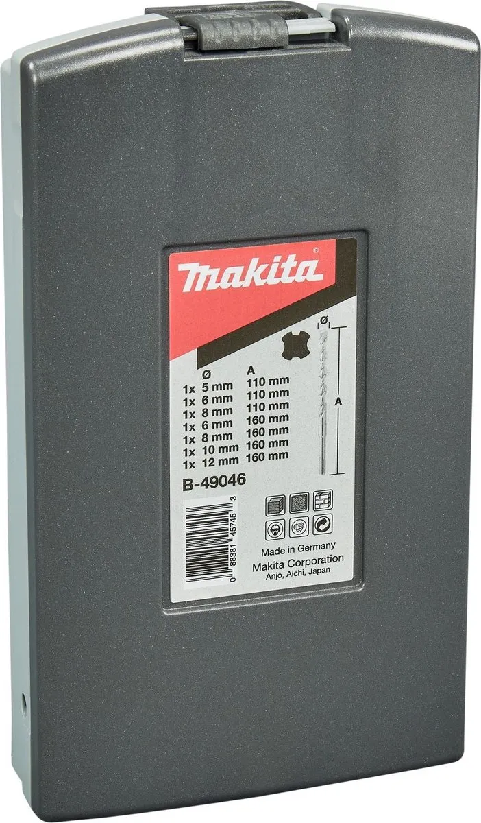 Makita SDS Plus 7-delige Boorverzameling B-49046 - Beton/Steen