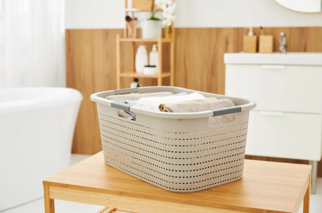 Rotho Country Wasmand - 2x 40L - Beige