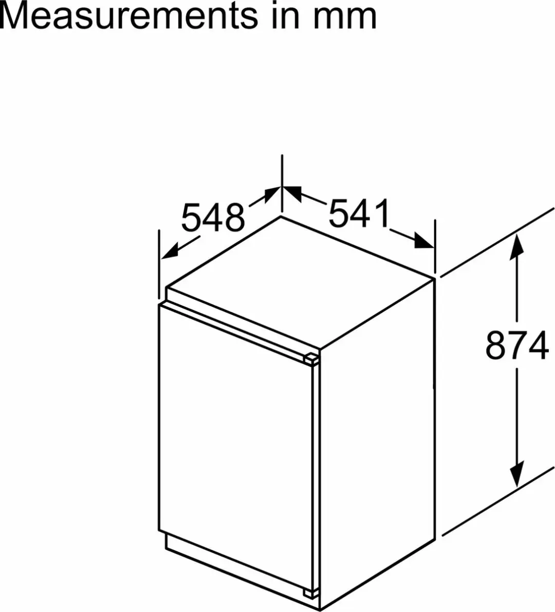 Neff KI1211SE0 Inbouw Koelkast 136L - Sleepdeur - Energieklasse E