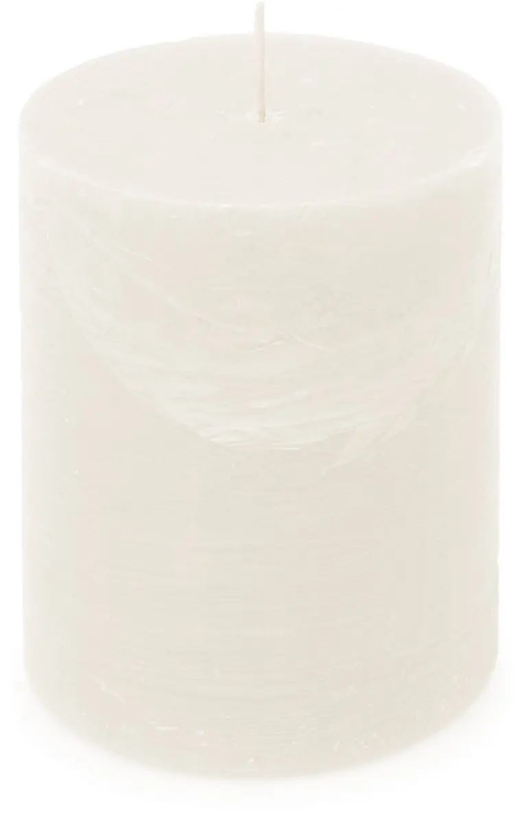 Spaas Rustieke Pillarkaars Wit - 6 Stuks