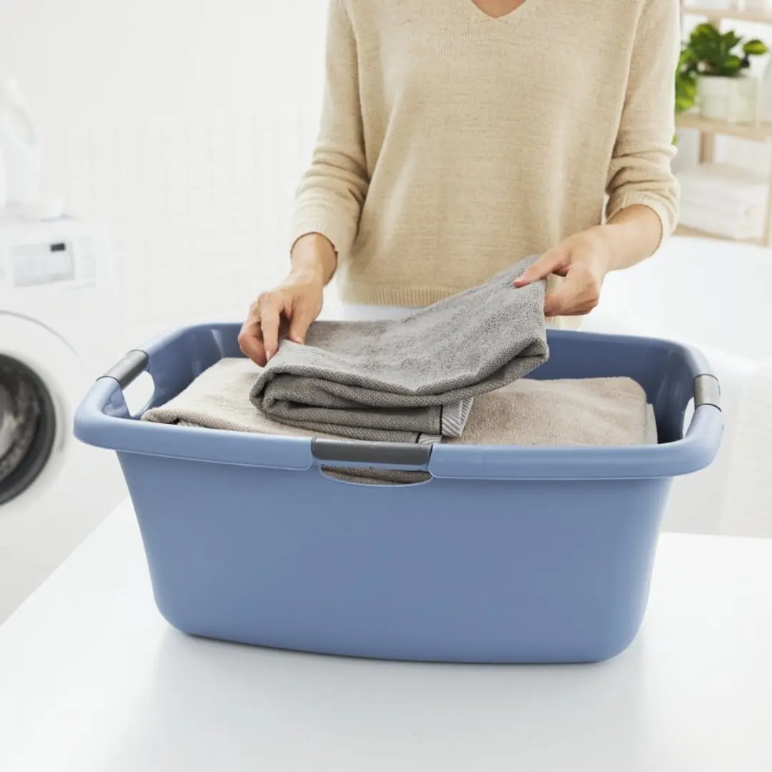 Rotho Flowers Wasmand 50L - Horizon Blauw