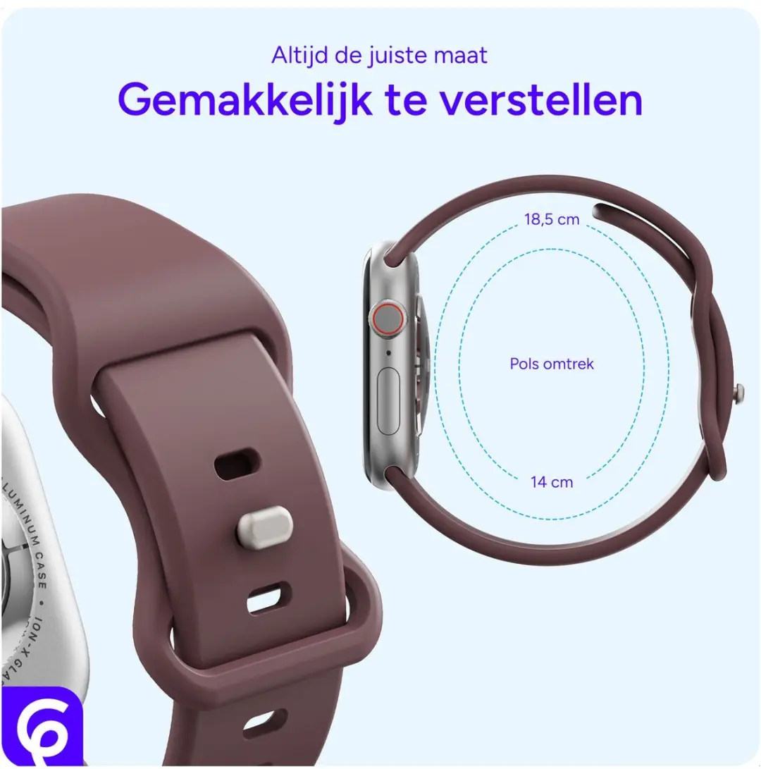 Selected SBG Siliconen Horlogeband Apple Watch 8 41mm - Smoky Purple