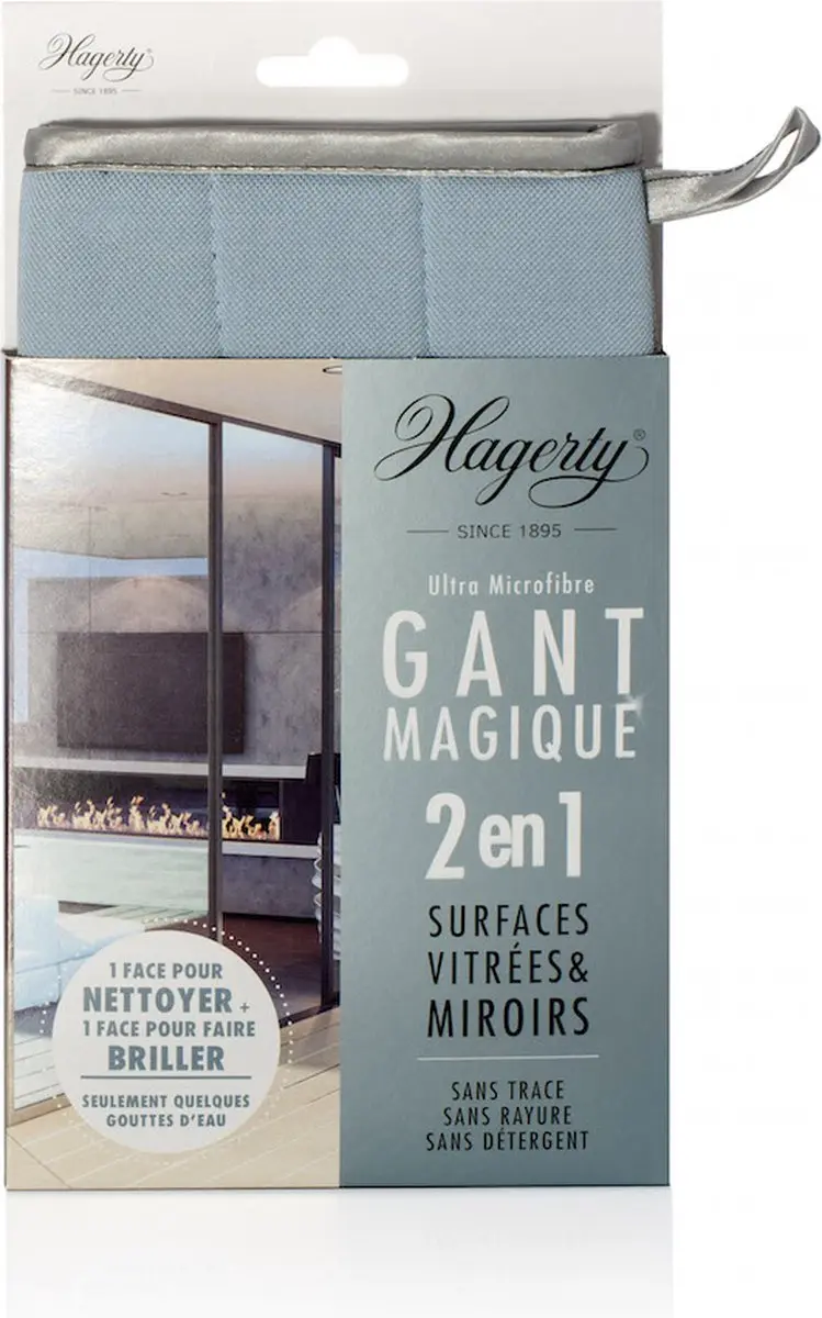 Hagerty Microfiber Handschoen Glas Grijs/Blauw