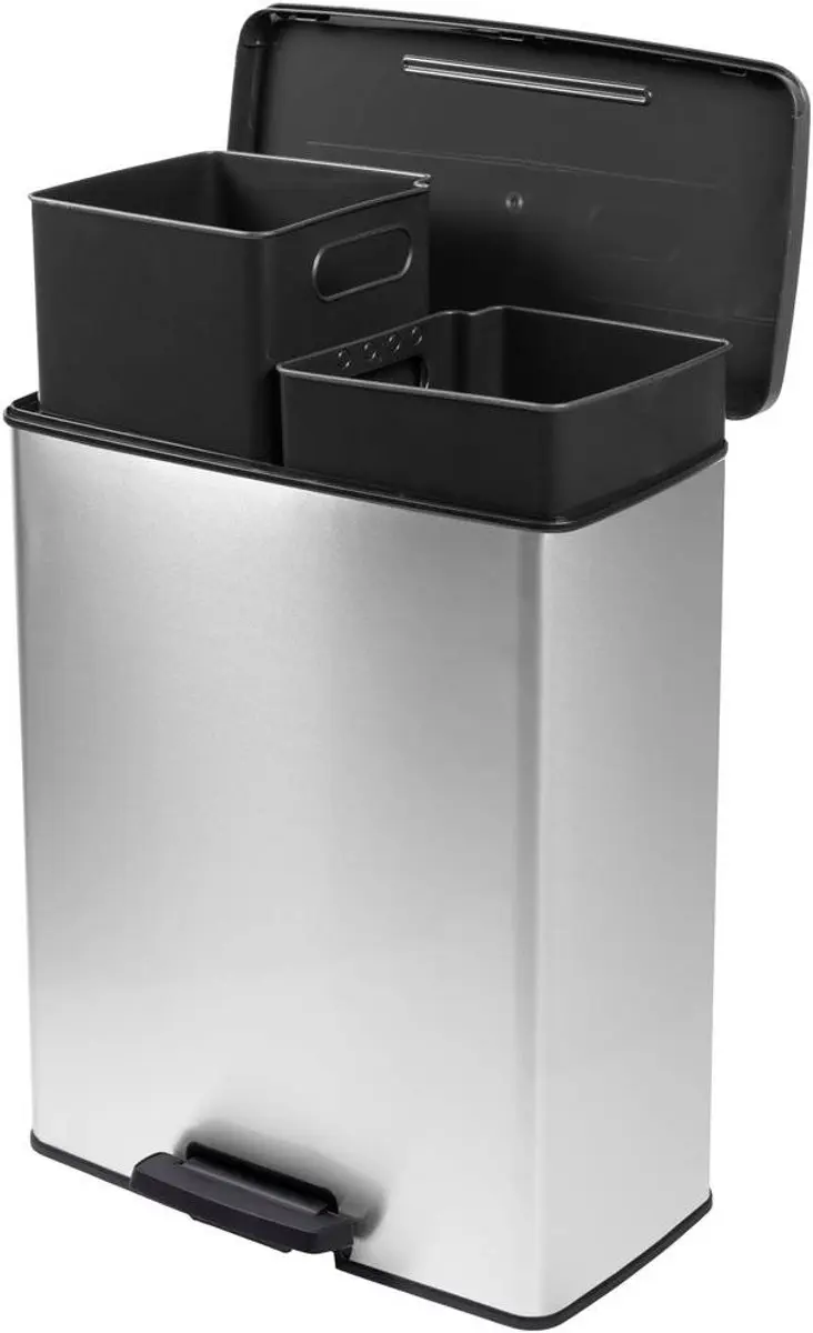 Curver Deco Bin Slim 254619 Afvalbak 52L