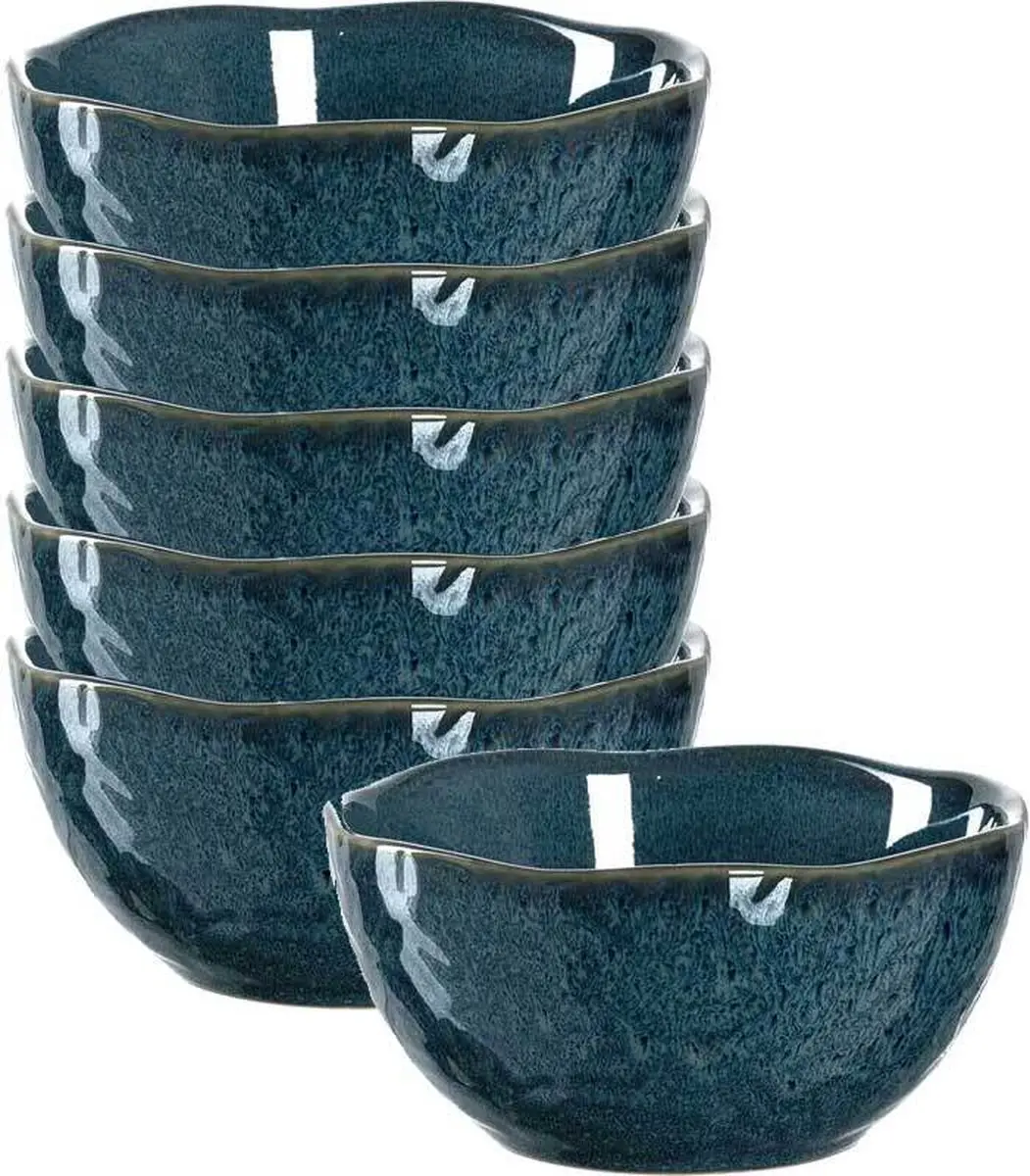 Leonardo Matera Schalen Set 6 Stuks - Ø12cm - Blauw
