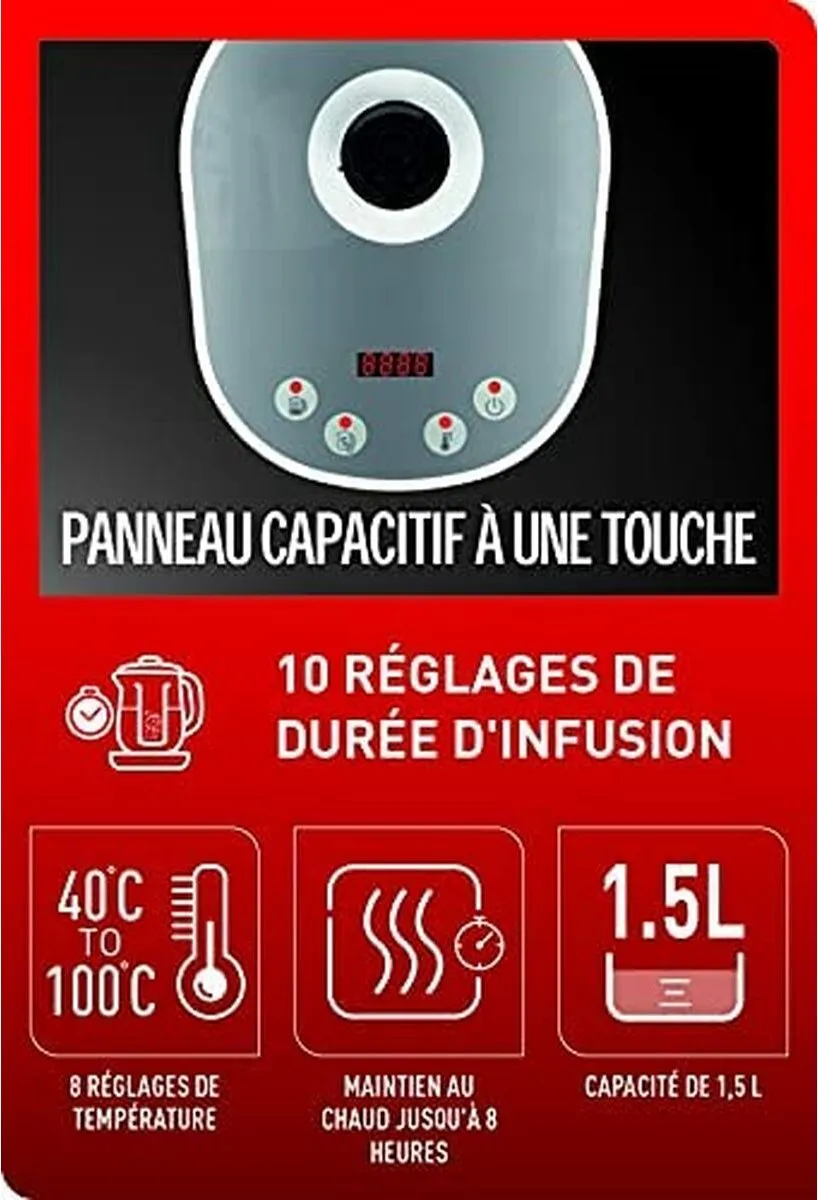 Tefal BJ551B10 Theekoker 1,5L - 1430W - Wit/Grijs