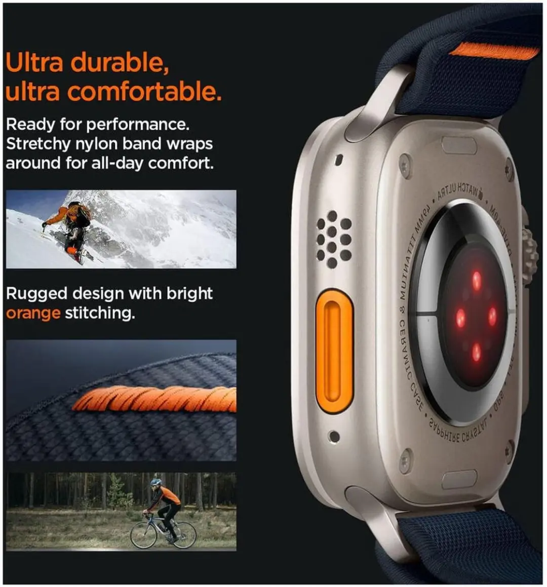 Spigen Fit Lite Ultra Apple Watch Bandje Navy - 20mm