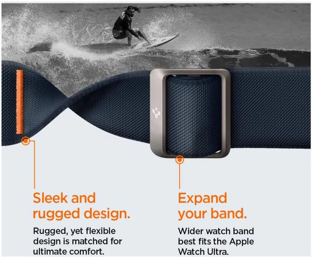 Spigen Fit Lite Ultra Apple Watch Bandje Navy - 20mm