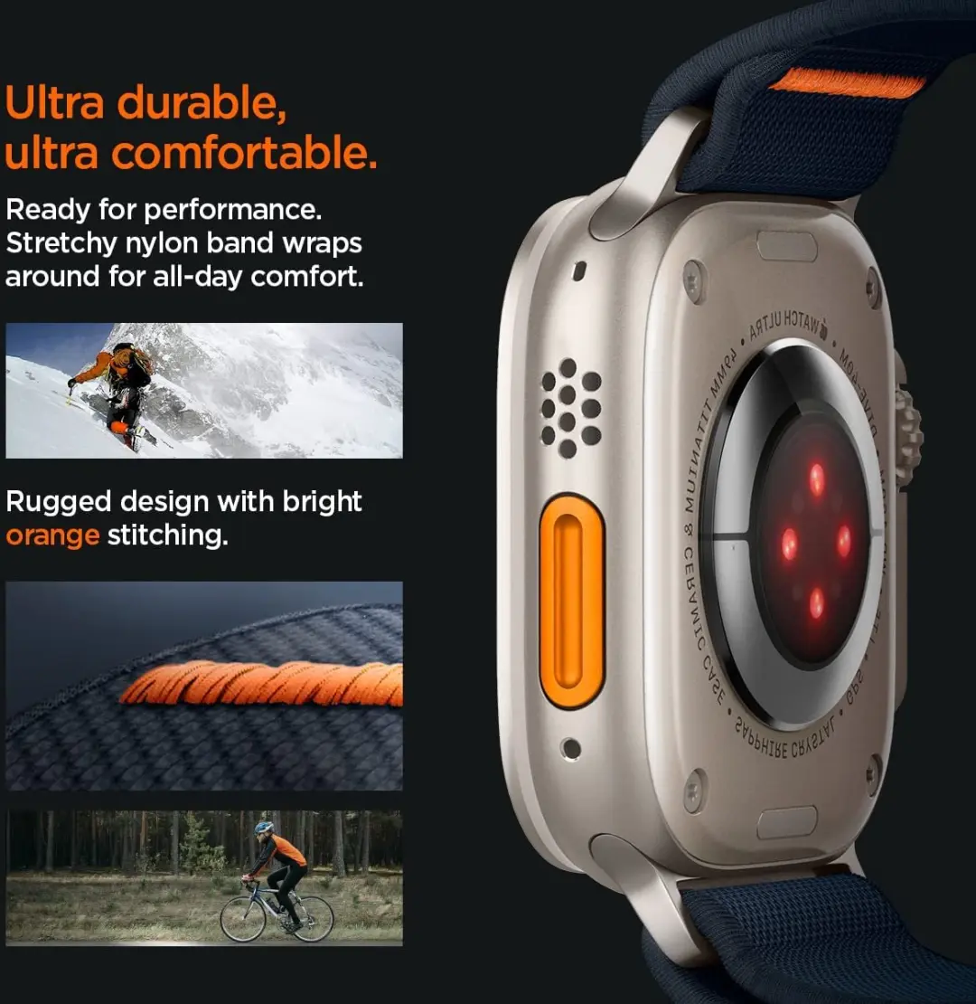 Spigen Fit Lite Ultra Apple Watch Bandje Navy - 20mm