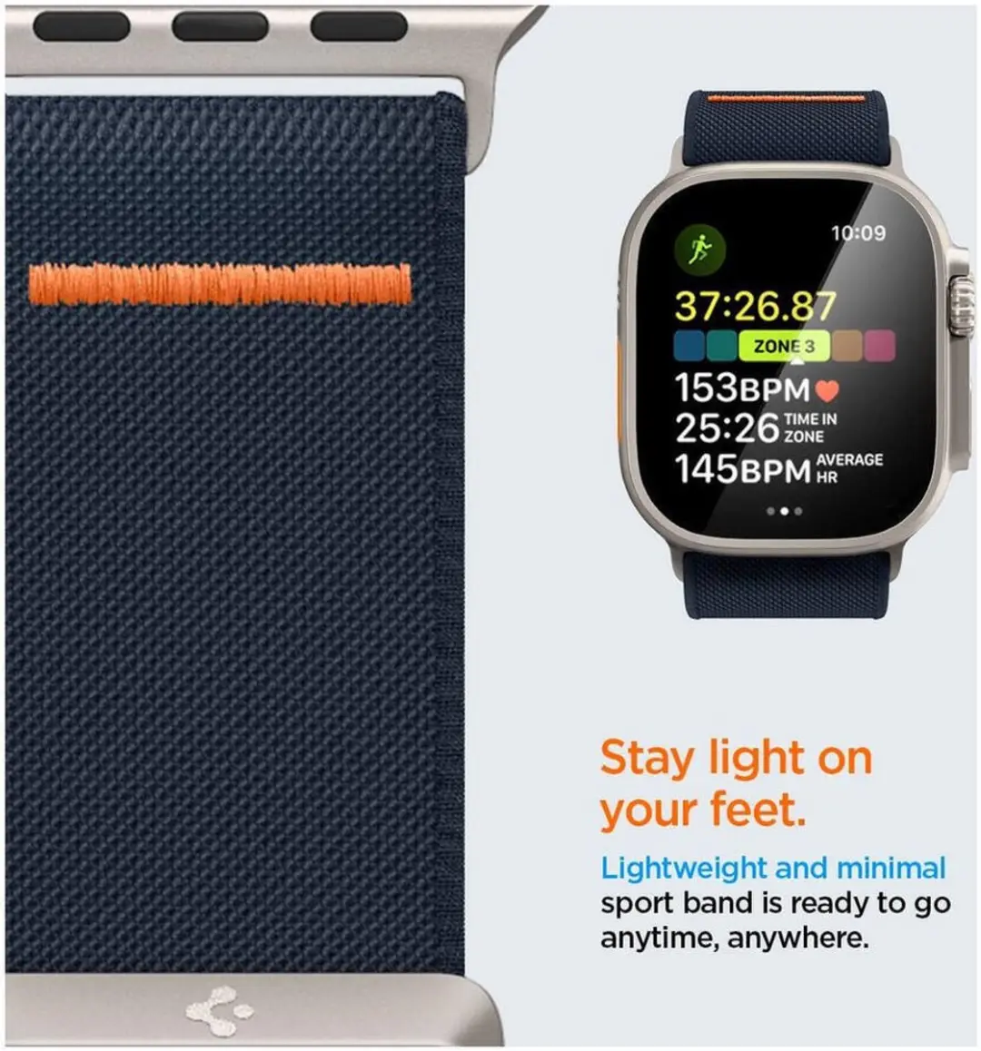Spigen Fit Lite Ultra Apple Watch Bandje Navy - 20mm