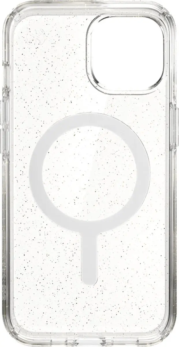 Speck Presidio Perfect Clear Glitter iPhone 14 Hoes - Goud/Transparant - afbeelding 6 van 6