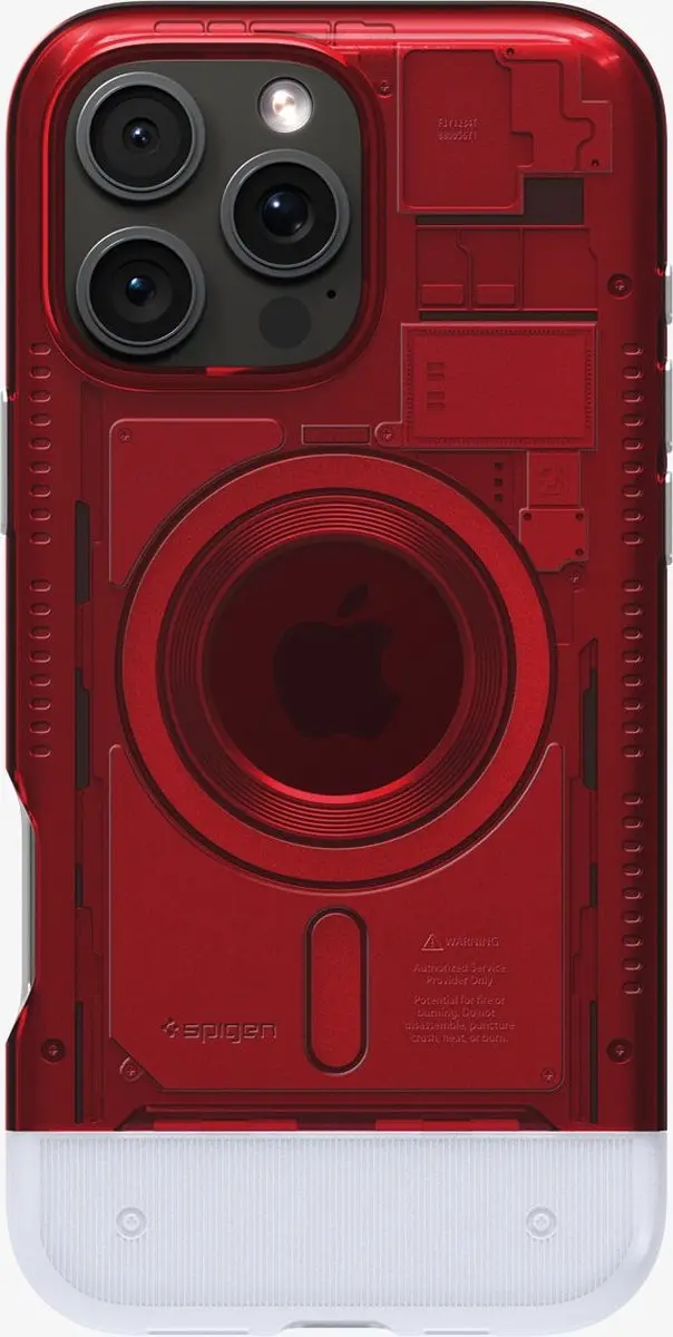 Spigen Classic C1 MagFit Hoesje iPhone 16 Pro - Rood
