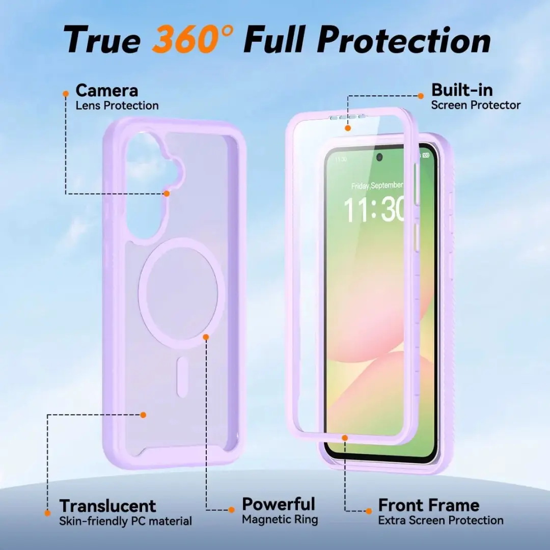 Selected Hoesje Samsung Galaxy A57 MagSafe Matte Paars - afbeelding 6 van 6