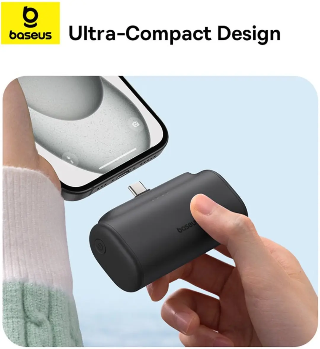 Baseus 5000mAh Powerbank - 20W USB-C - Wit
