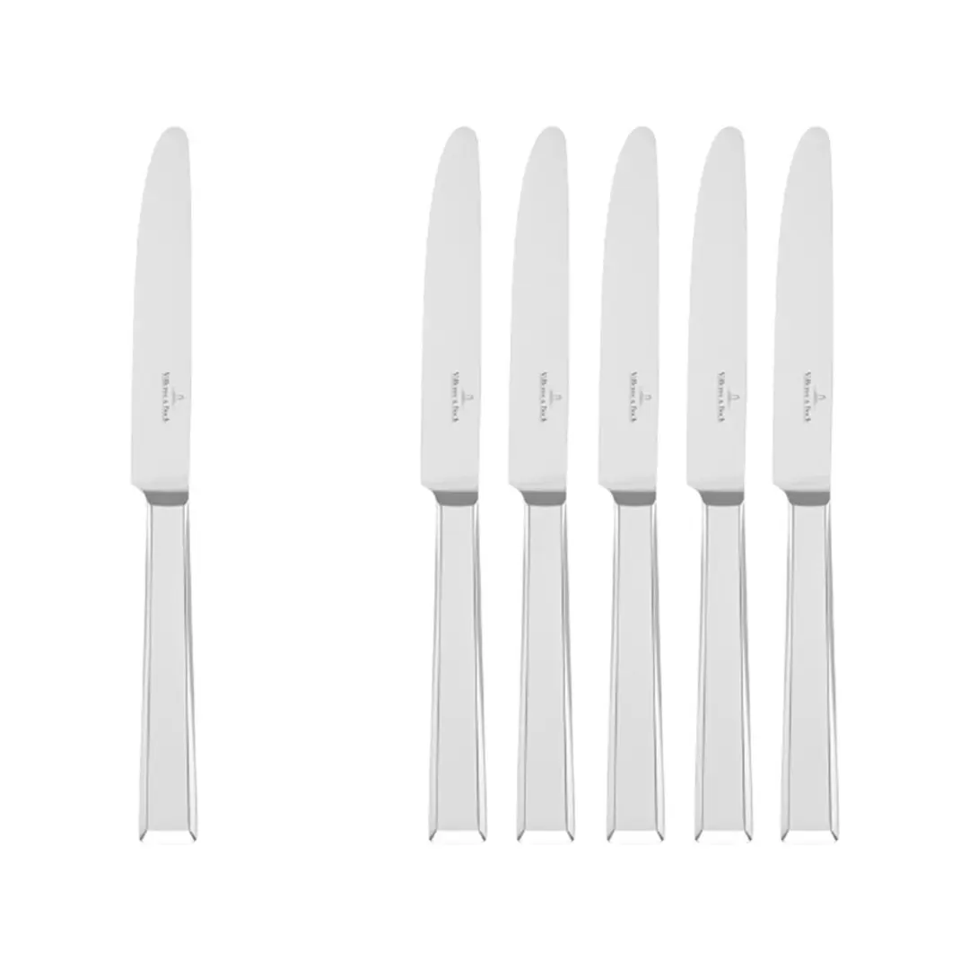 Villeroy & Boch Victor Tafelmes 22.5cm RVS - 6 Stuks