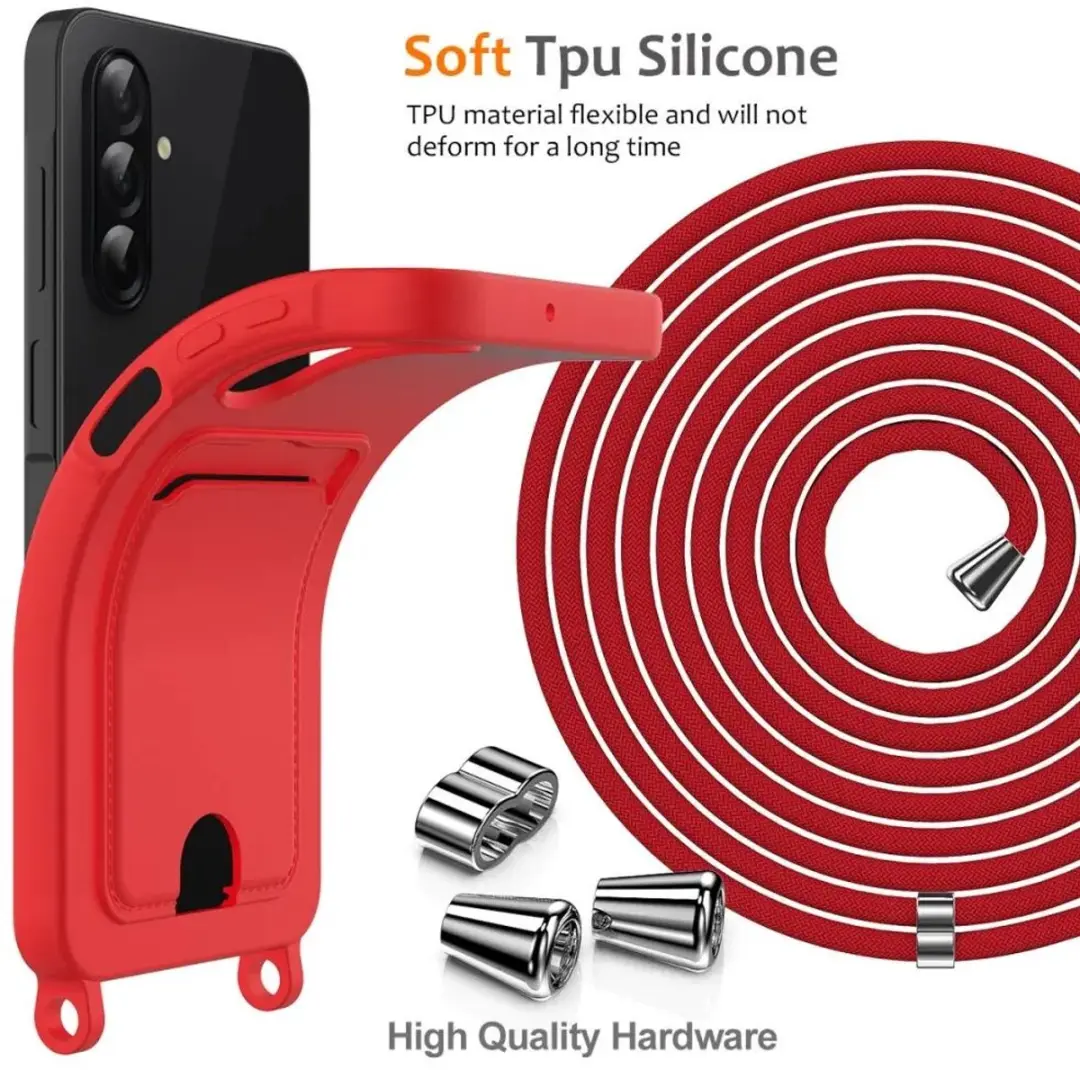 Selected Samsung Galaxy S25 FE Hoesje met Koord - Rood